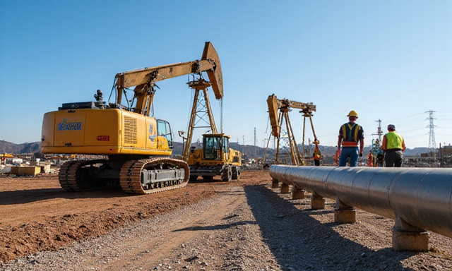 Pipeline construction site