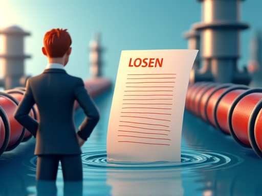 Illustration of a lost document in the oil and gas industry
