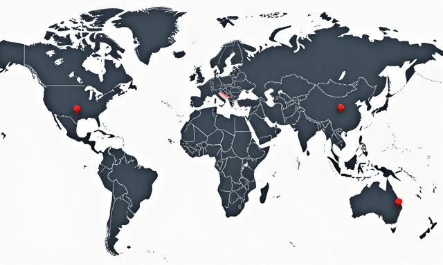 World map with oil and gas operations markers